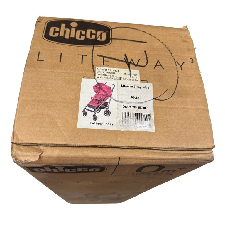 Chicco Lite Way Basic Stroller With Bumper Bar Red Berry