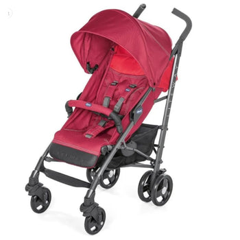 Chicco Lite Way 3 Basic Stroller With Bumper Bar - Red Berry