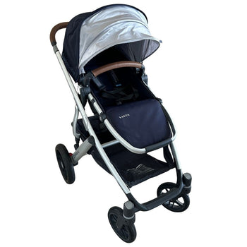 UPPAbaby Vista V1 Stroller - Taylor (Indigo/Silver/Saddle Leather) - (2019)