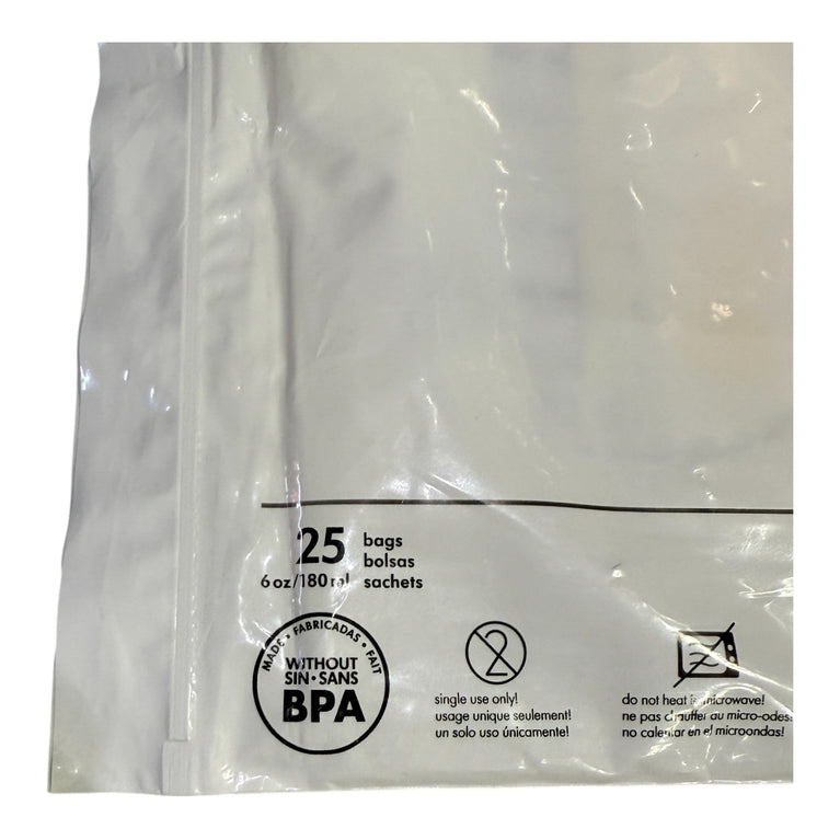 Medela Breastmilk Storage Bags  180ml/ 6 oz (25 x 2 packs)