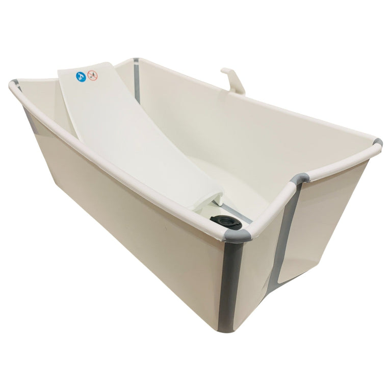 Stokke-Flexi-Bath-Tub-With-Newborn-Support-&-Stand-Set-White/Grey-3-Pcs-4-2