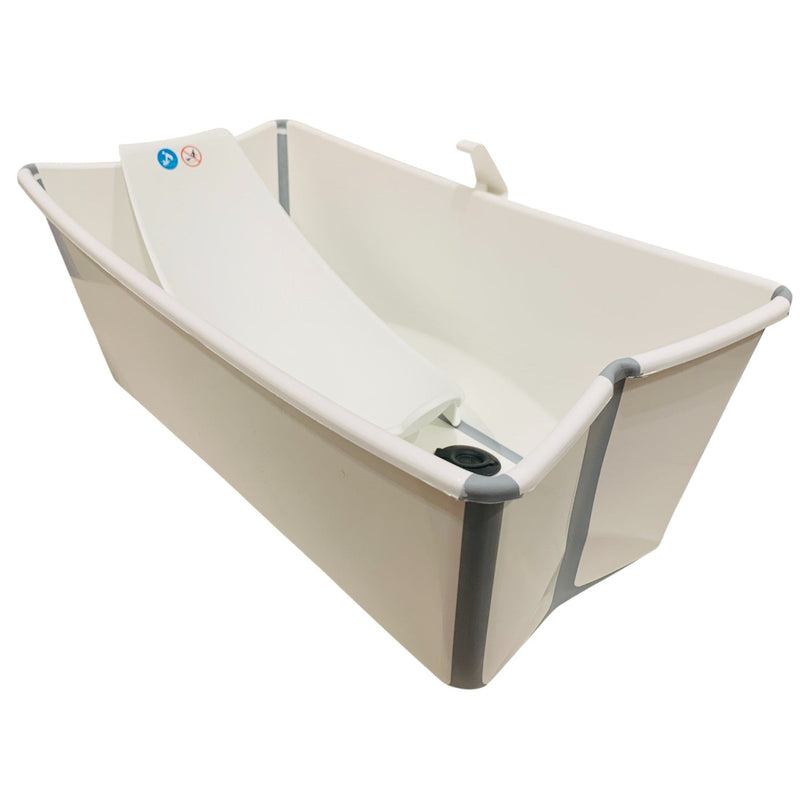 Stokke-Flexi-Bath-Tub-With-Newborn-Support-&-Stand-Set-White/Grey-3-Pcs-4-2
