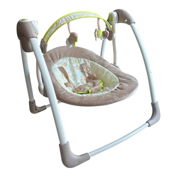 Juniors Glide Electric Baby Swing -  Beige / Green