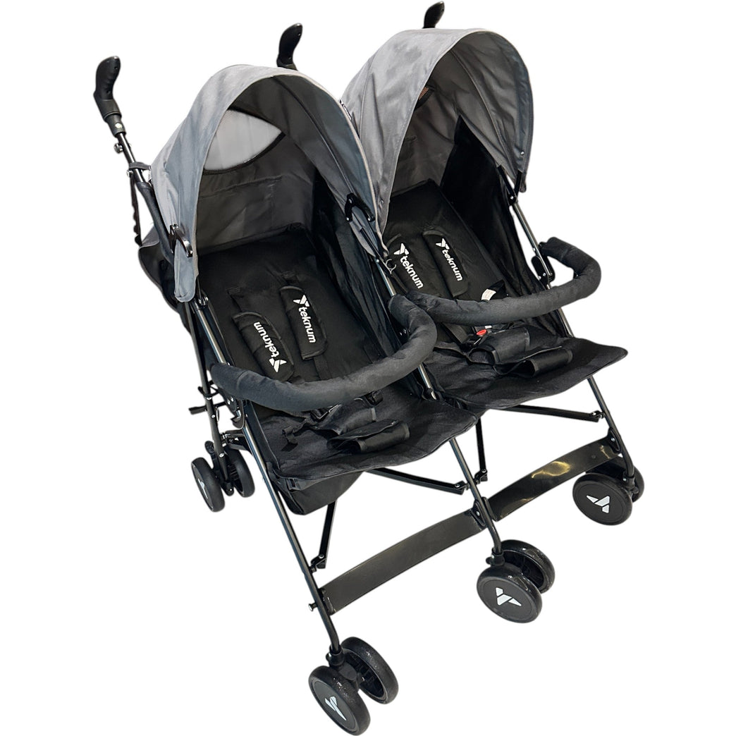 Teknum Double Twin Stroller Fellow - Grey
