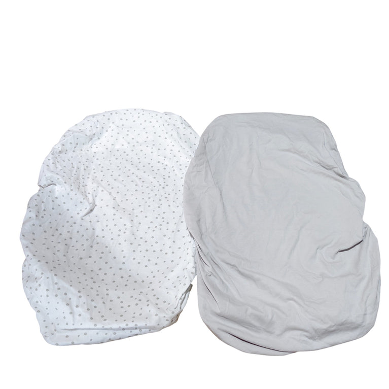 SnuzPod Fitted Sheets (Pack of 2) - Grey Spots
