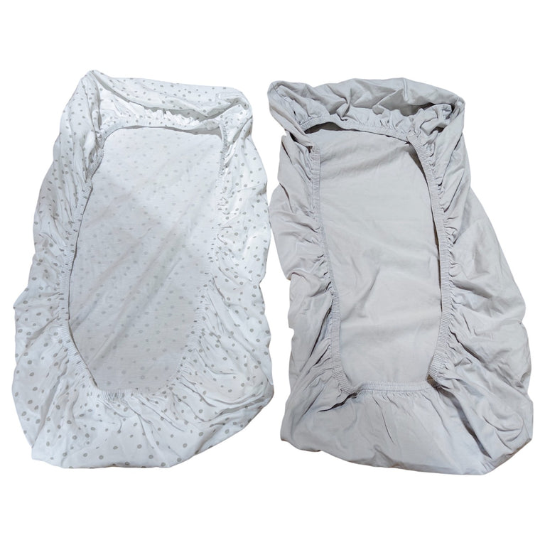 SnuzPod Fitted Sheets (Pack of 2) - Grey Spots