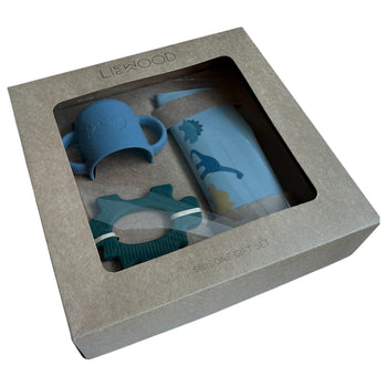 Liewood Silicone Gift Set - Dino/Blue