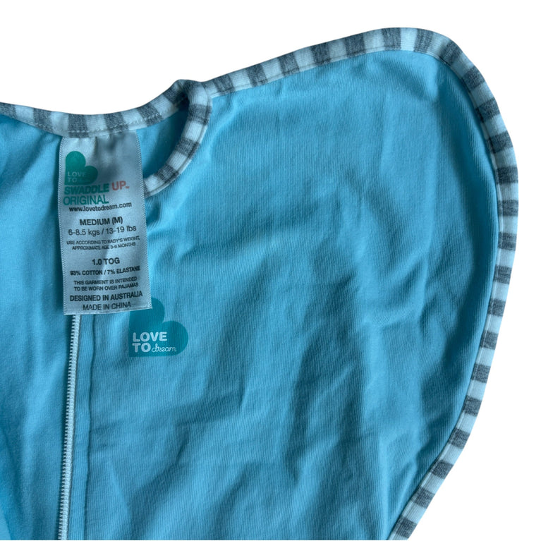 Love To Dream Swaddle Up Original (Medium) - 1.0 TOG - Light Blue
