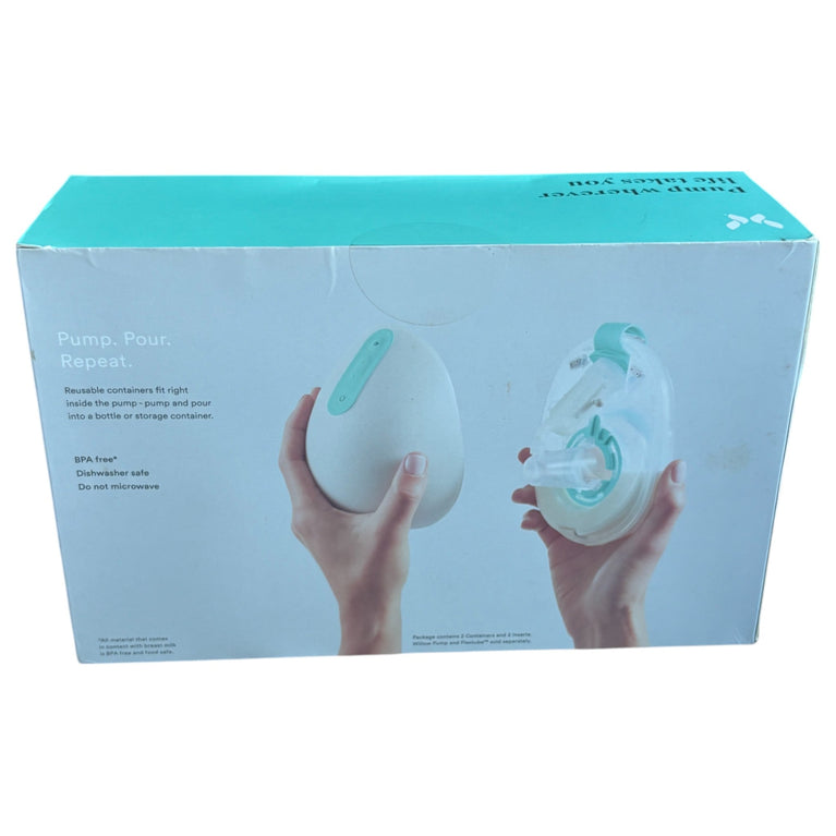 Willow 360 Reusable 4 oz Breast Milk Containers (21mm Flange) - Pack of 2