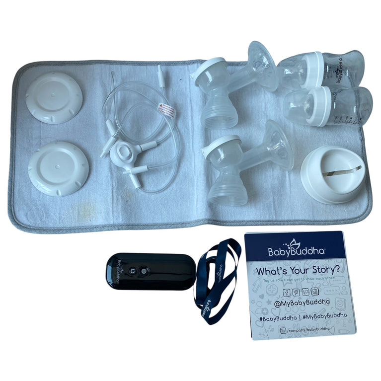 BabyBuddha Portable & Compact Electric Breast Pump - White
