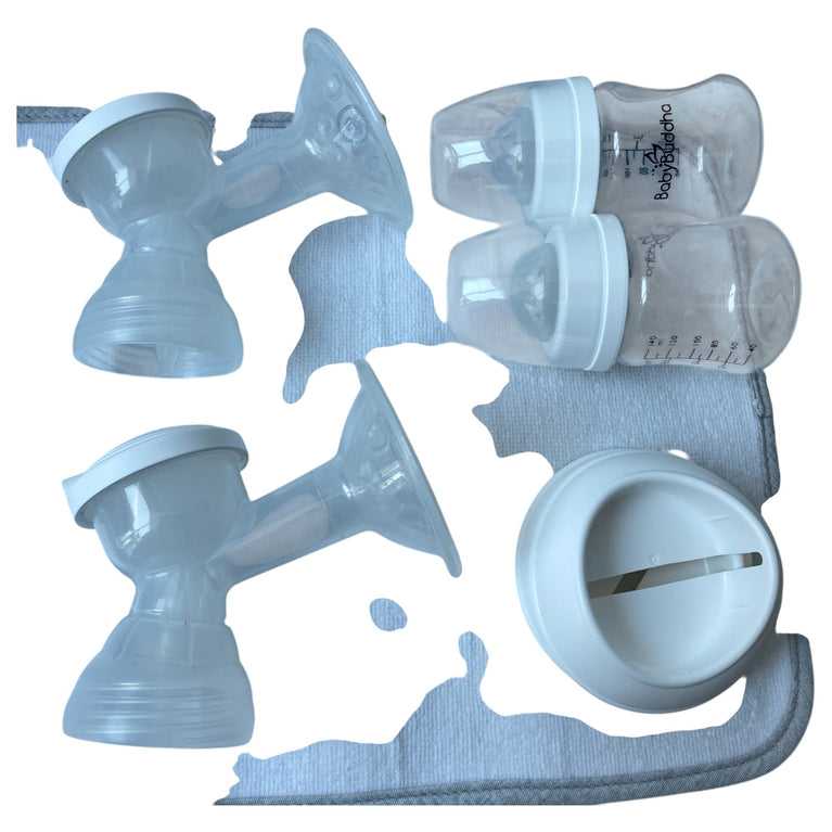 BabyBuddha Portable & Compact Electric Breast Pump - White