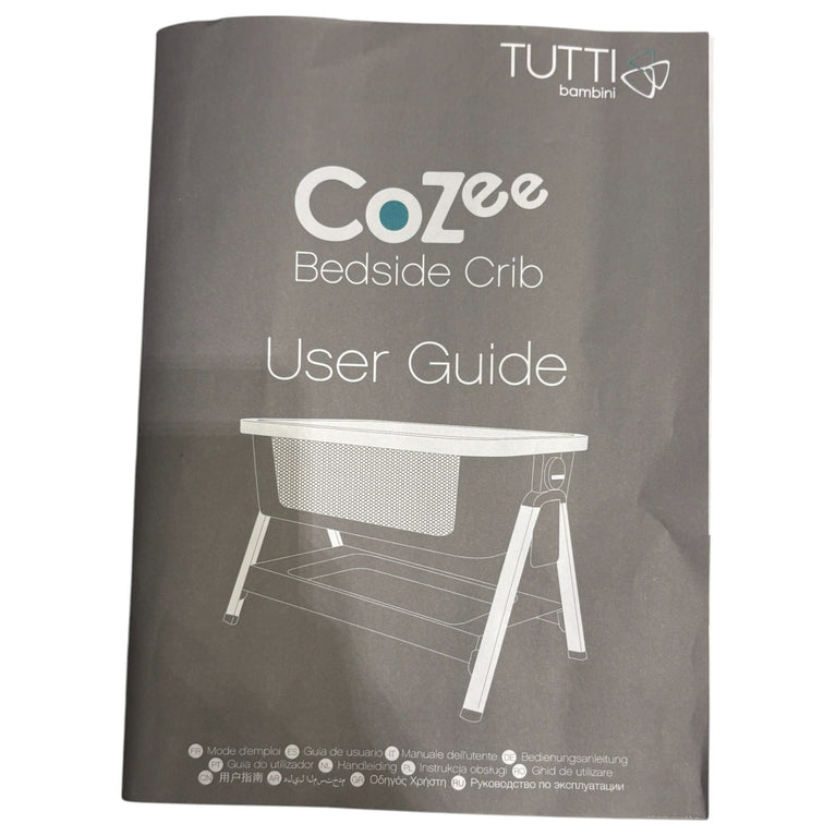 Tutti Bambini CoZee Air Bedside Crib/Co-Sleeper Rocker - Oak & Charcoal
