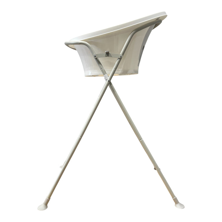 Shnuggle Baby Bath Tub + Foldable Bath Stand - White