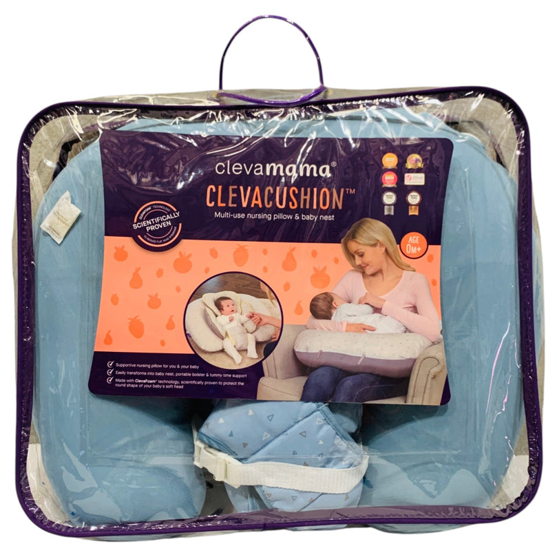 Clevamama-Nursing-Pillow-And-Baby-Nest-Blue-Stars-1-2