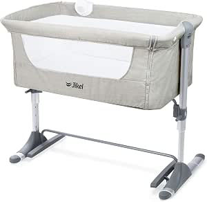 Jikel-Nova-Baby-Bedside-Crib-Grey-2-1