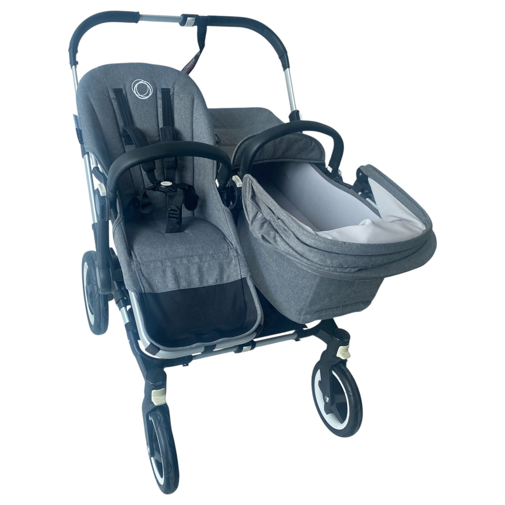 bugaboo grey melange Bugaboo Donkey 2 Duo Bundle - Grey Melange | Shop used Strollers in UAE