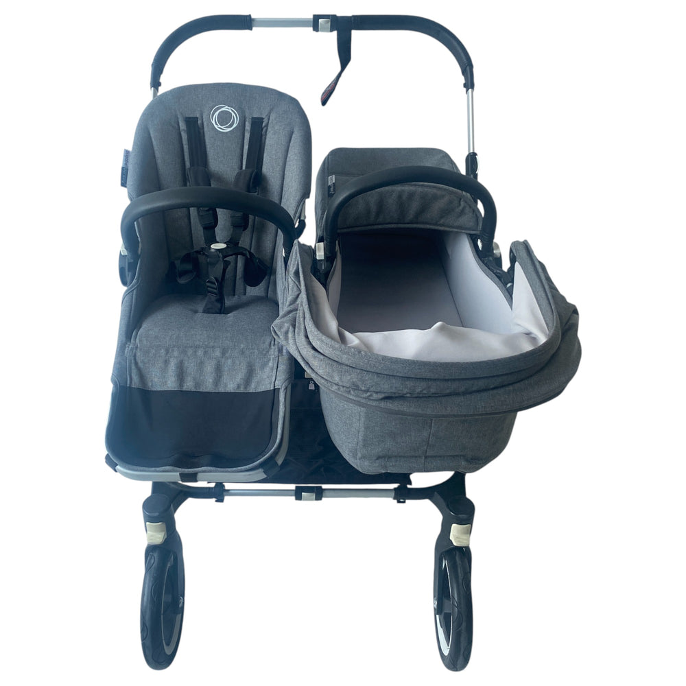 bugaboo donkey duo blue Bugaboo Donkey 2 Duo Bundle - Grey Melange | Shop used Strollers in UAE