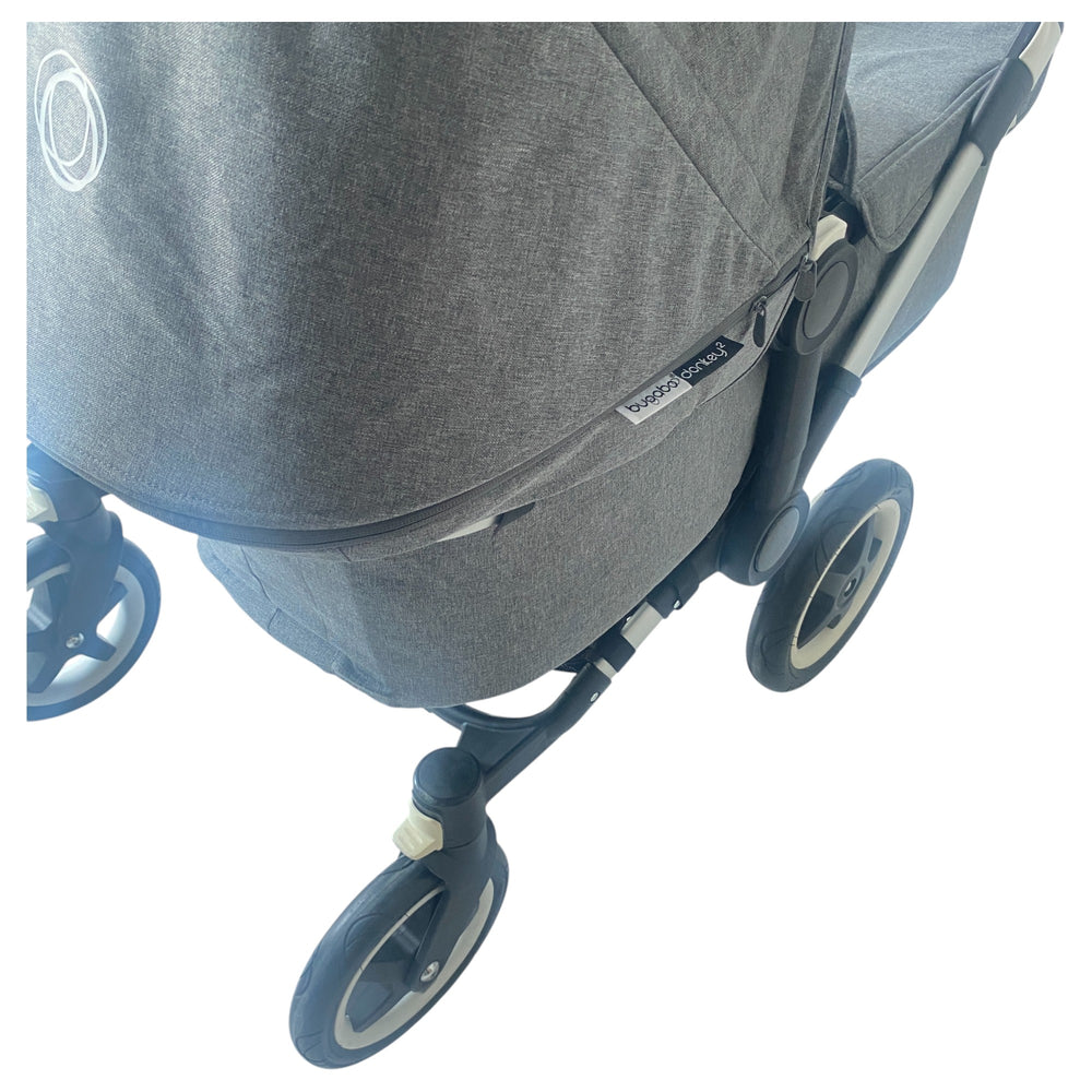 bugaboo donkey 5 duo grey melange Bugaboo Donkey 2 Duo Bundle - Grey Melange | Shop used Strollers in UAE
