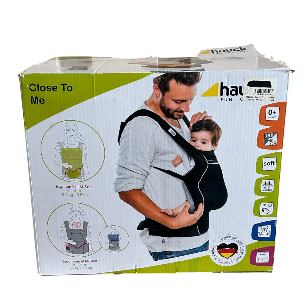 hauck carrier Hauck Close To Me Ergonomic Baby Carrier - Black | Shop used Baby Carriers & Wraps in UAE