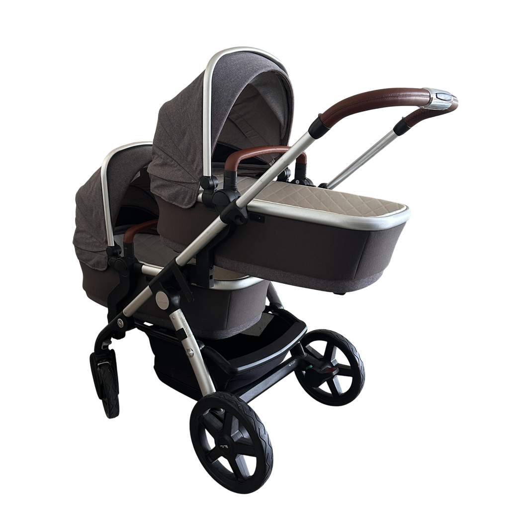 Silver Cross Wave Stroller with Double Bassinet