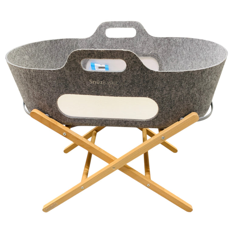 Snuz-Baskit-Moses-Basket-w/-Mattress-&-Stand-Set-Dark-Grey-5-2