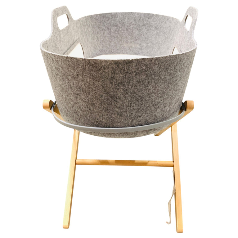 Snuz-Baskit-Moses-Basket-w/-Mattress-&-Stand-Set-Dark-Grey-5-3