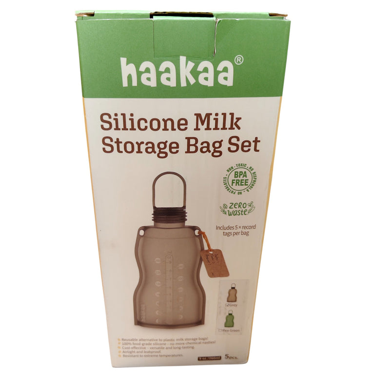 Haakaa - Reusable Silicone Milk Storage Bag - 260ml Pack of 5