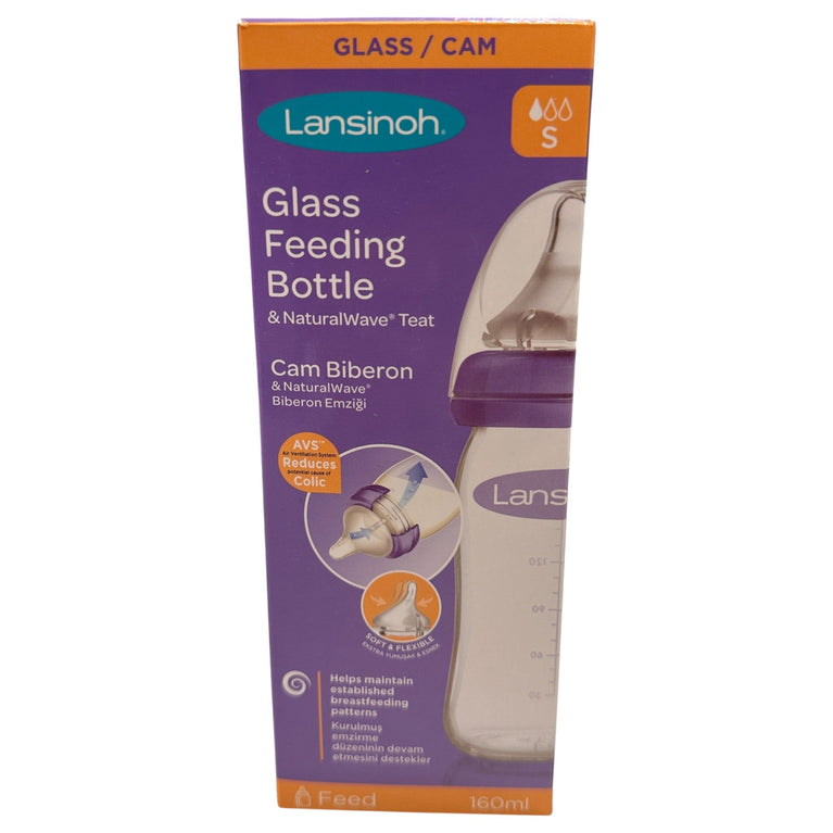 Lansinoh Natural Wave 160 ml Glass Baby Bottle