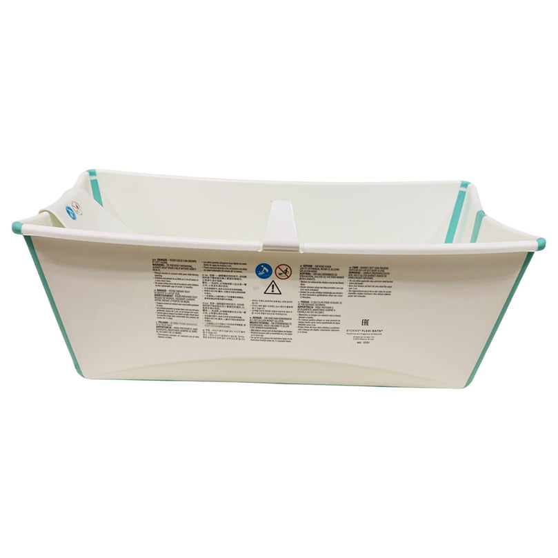Stokke-Flexi-Bath-Tub-+-Newborn-Support-Bundle-Clear-Green-4-5