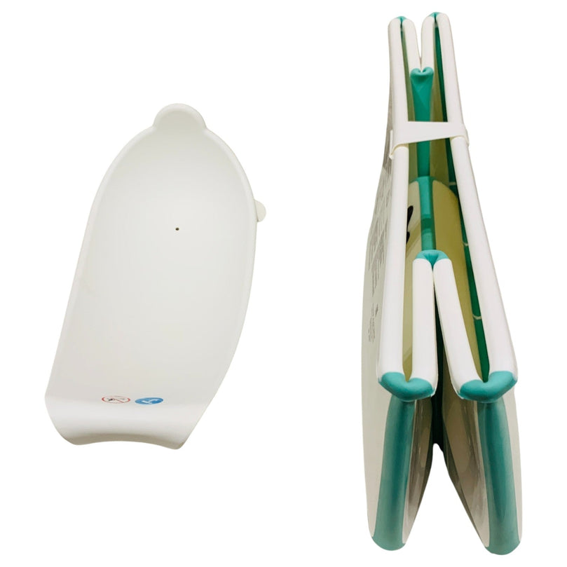 Stokke-Flexi-Bath-Tub-+-Newborn-Support-Bundle-Clear-Green-4-6