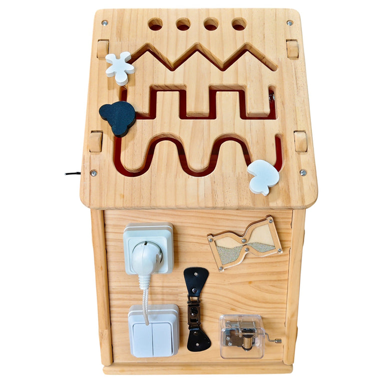 Montessori Busy House, Wooden Busy Board Toy