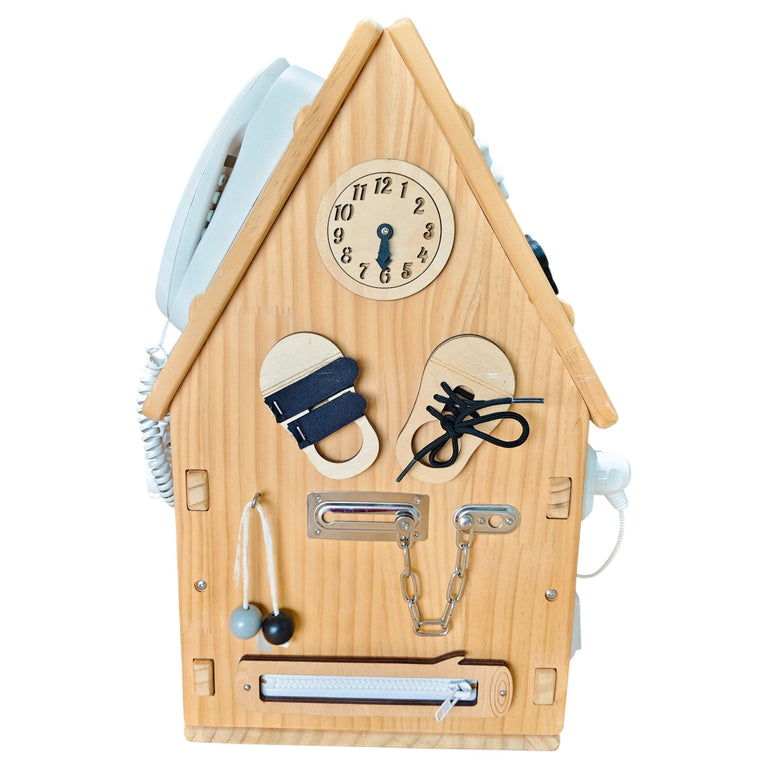 Montessori Busy House, Wooden Busy Board Toy