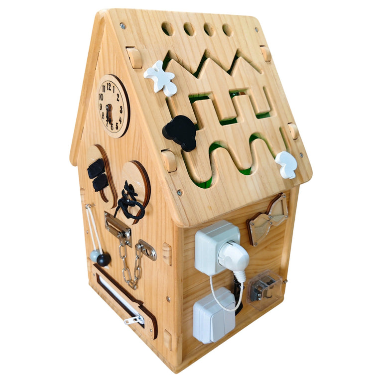 Montessori Busy House, Wooden Busy Board Toy