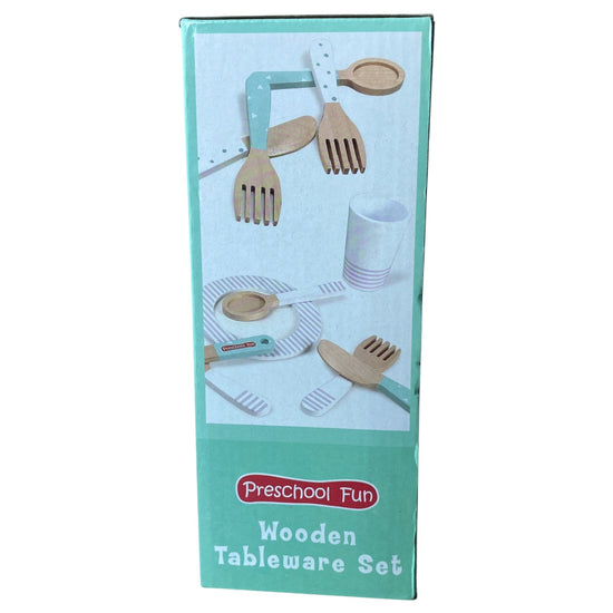 Preschool-Fun-Wooden-Tableware-Set-White/Mint-Combo-1-4