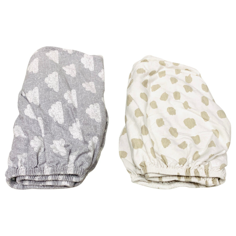 Snuz-SnuzPod-Moses-Basket/Pram-Fitted-Sheets-Pack-of-2-Cloud-Nine-2-2