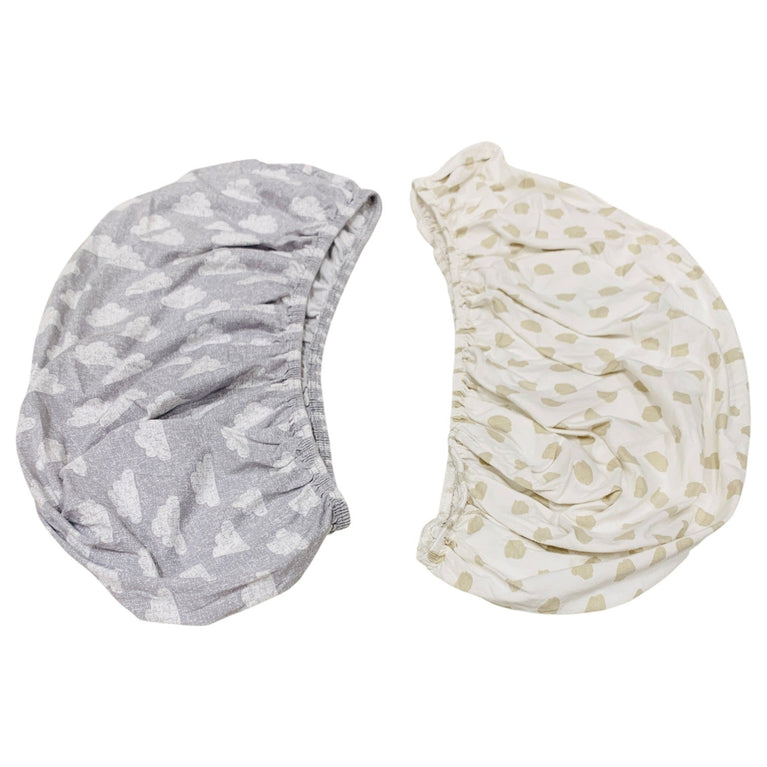 Snuz-SnuzPod-Moses-Basket/Pram-Fitted-Sheets-Pack-of-2-Cloud-Nine-2-4