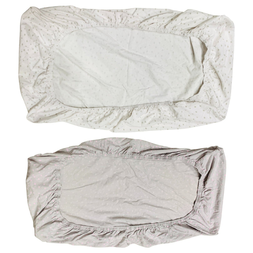 Snuz-Fitted-Sheets-Pack-of-2-White-with-Grey-Dots-/-Grey-with-Pink-Dots-1-4