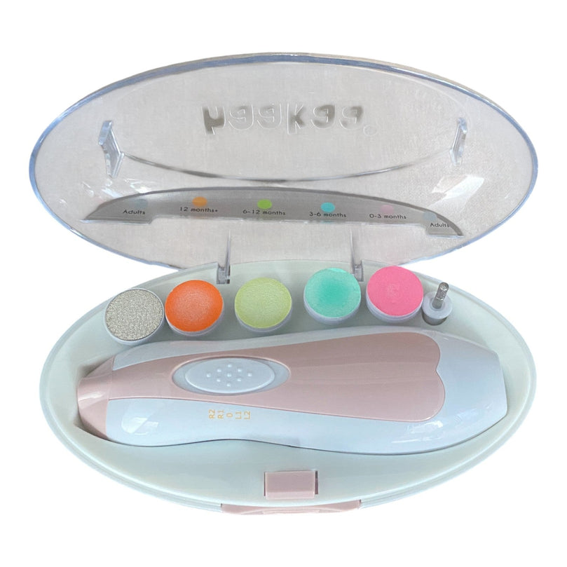 Haakaa-Baby-Nail-Trimmer-Electric-Safe-Clippers-File-Kit-Manicure-Set-Pink-3-3