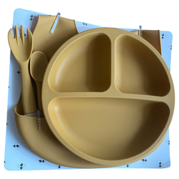 Lila & Jack 4PC Silicone Baby Meal Set - Mustard