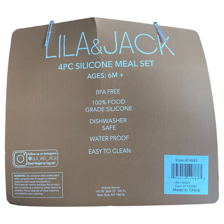 Lila & Jack 4PC Silicone Baby Meal Set - Mustard