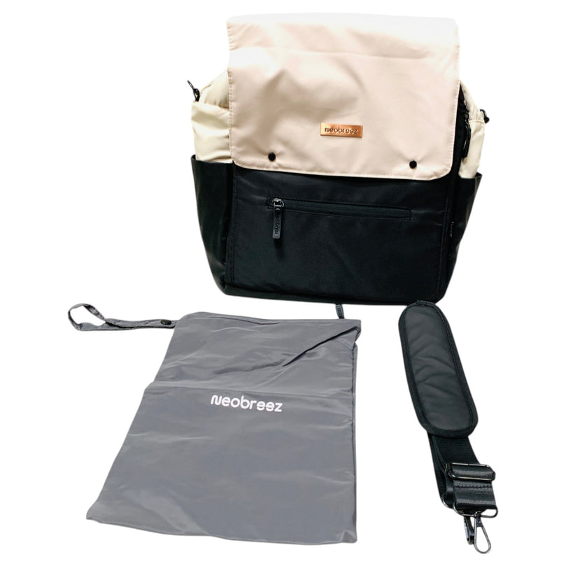 Neobreez-NIXE-Multifunctional-Diaper-Backpack-Beige-Black-1-6