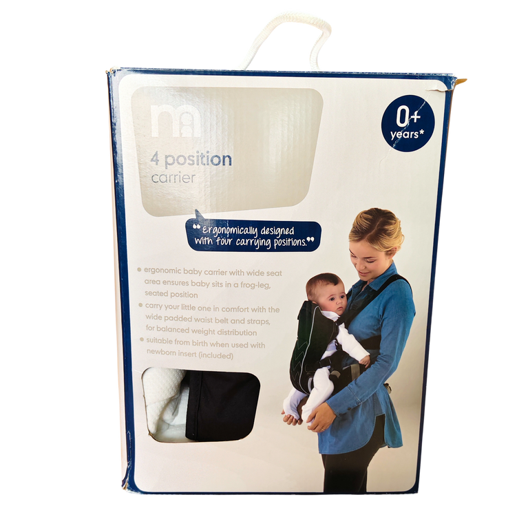 Mothercare 4-Position Baby Carrier - Black