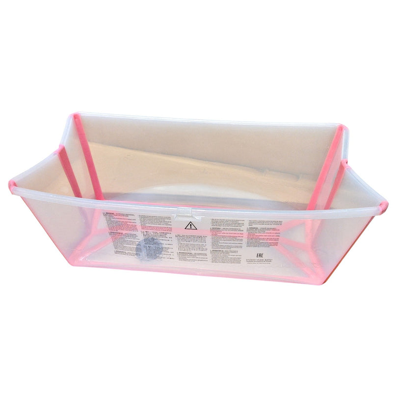Stokke-Flexibath-Bath-Tub-&-Stand-Bundle-Clear-&-Pink-4-4