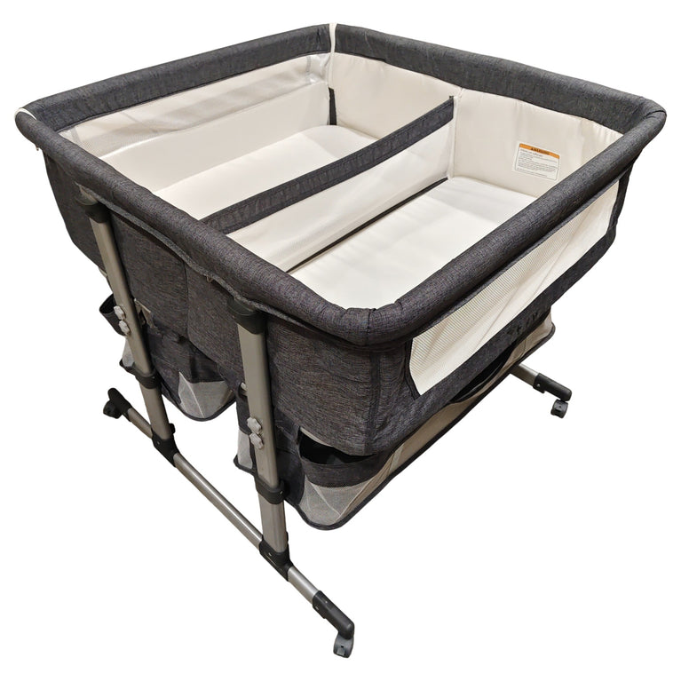 Teknum-Twin-Bedside-Fellow-Crib-Grey-2-1