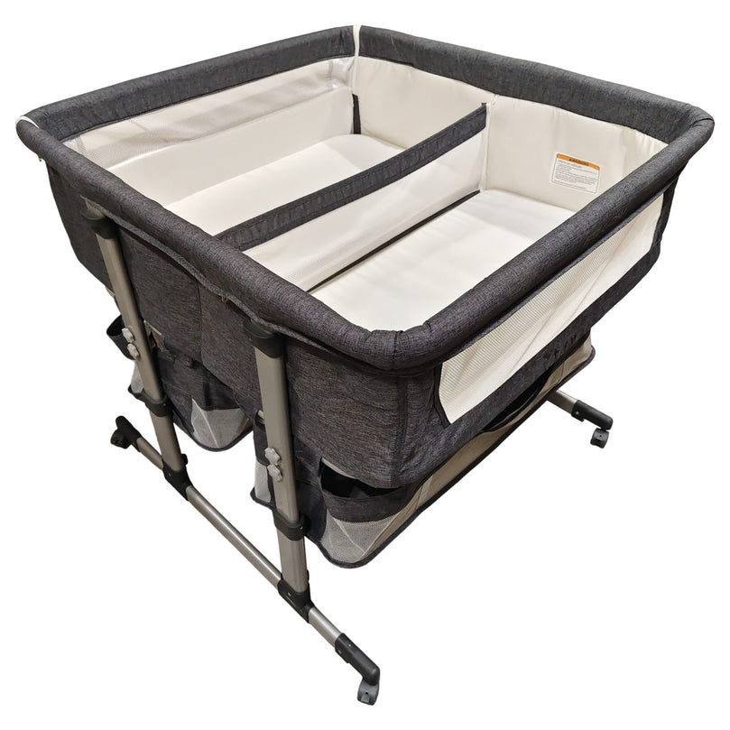 Teknum-Twin-Bedside-Fellow-Crib-Grey-2-1