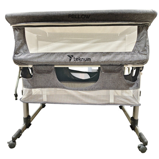 Teknum-Twin-Bedside-Fellow-Crib-Grey-2-2
