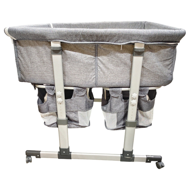 Teknum-Twin-Bedside-Fellow-Crib-Grey-2-4