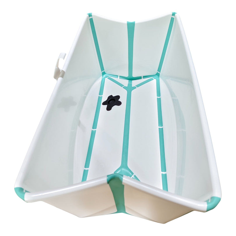 Stokke-Flexi-Bath-Tub-+-Newborn-Support-Bundle-Clear-Green-2-3