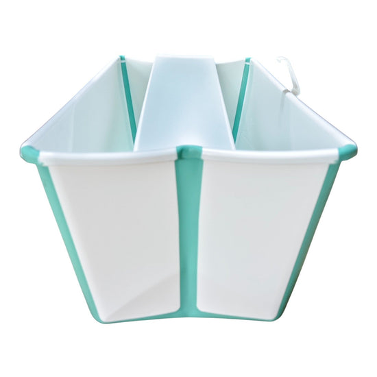 Stokke-Flexi-Bath-Tub-+-Newborn-Support-Bundle-Clear-Green-2-4
