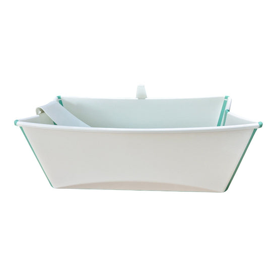 Stokke-Flexi-Bath-Tub-+-Newborn-Support-Bundle-Clear-Green-2-6